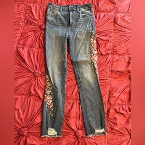 Abercrombie and Fitch embroidered jeans